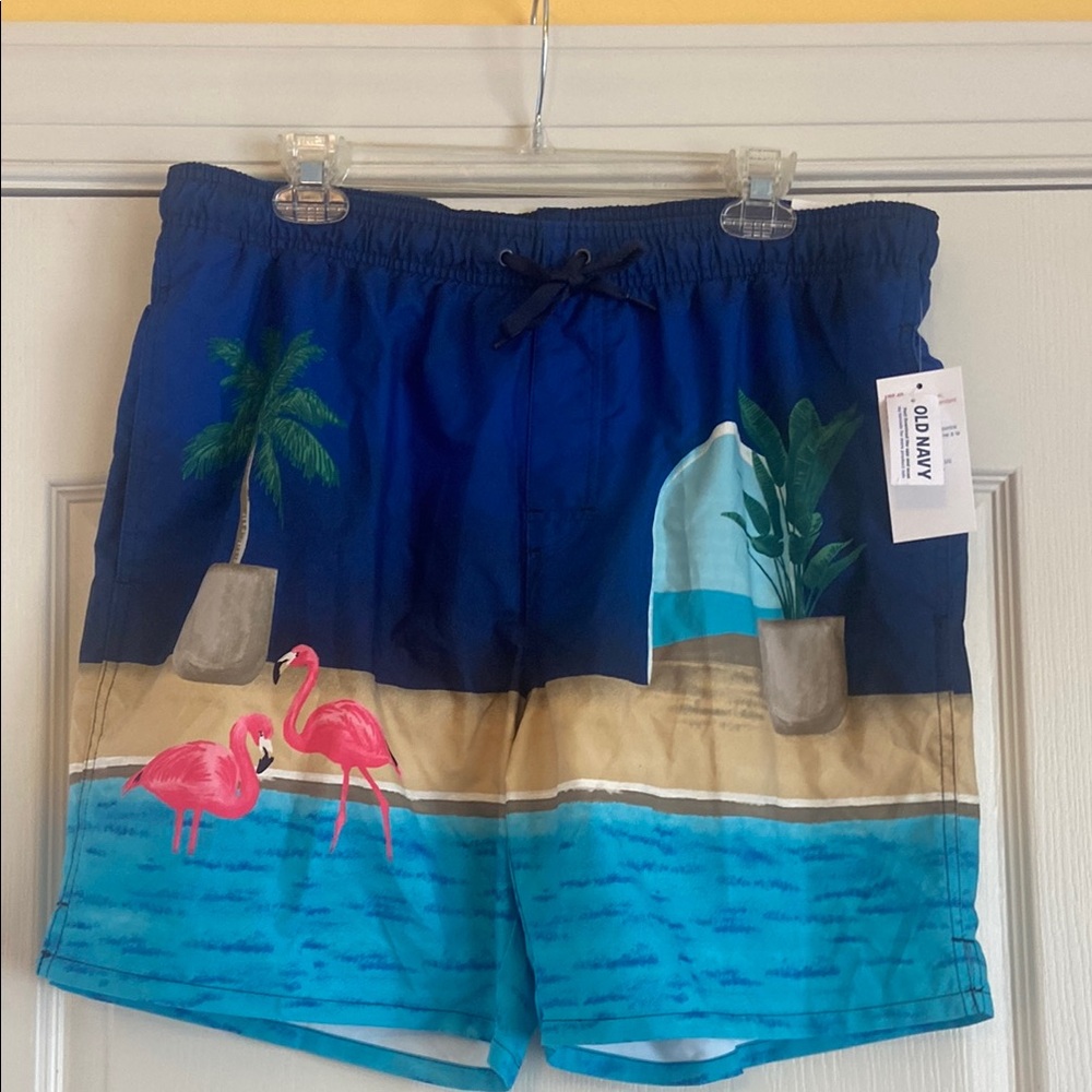 Old Navy Tropical Flamingo Swim Shorts